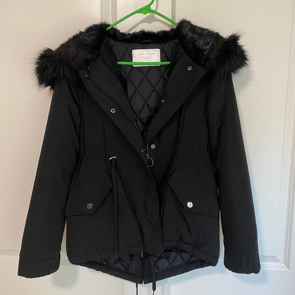 Zara black coat